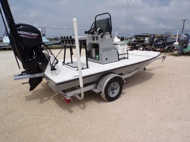 Slide: The Image of 2024 Freedom 14 CHIQUITA boat with Mercury engine on trailer. - 9