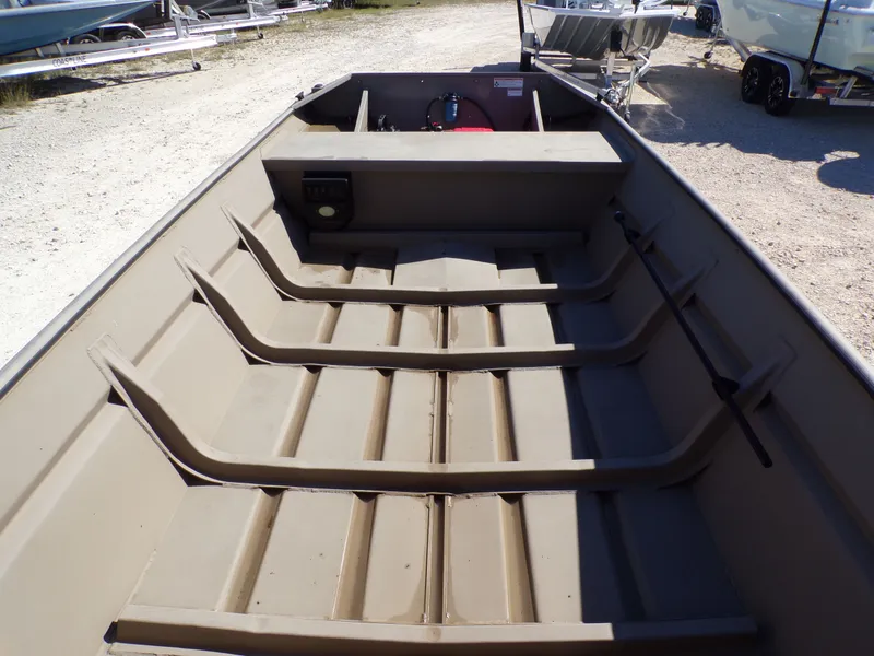 Slide: The Image of Interior view of SeaArk 1652 MVT boat, model year 2023. - 13