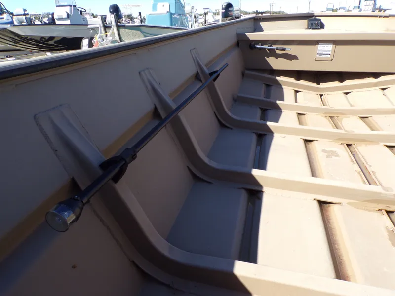 Slide: The Image of Interior view of SeaArk 1652 MVT boat, model year 2023. - 19