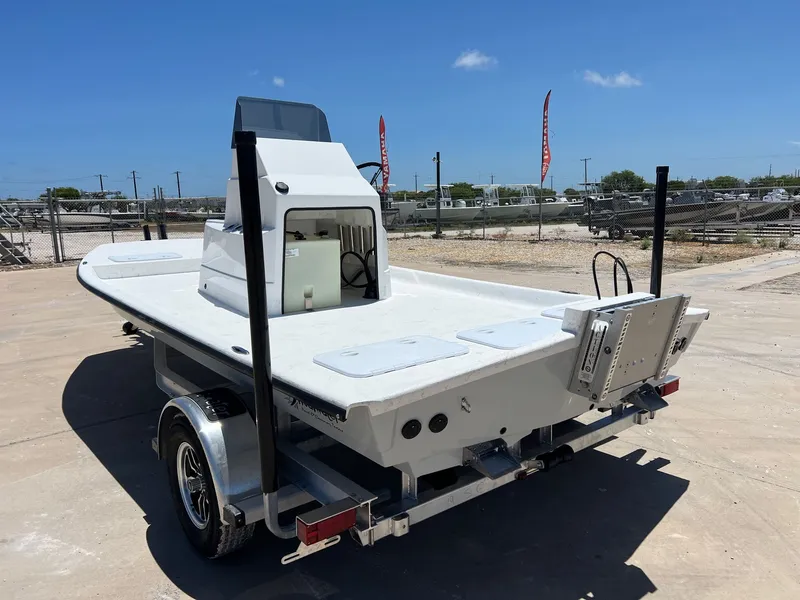 Slide: The Image of 2026 Shoalwater 19' Catamaran on trailer, ready for adventure. - 12