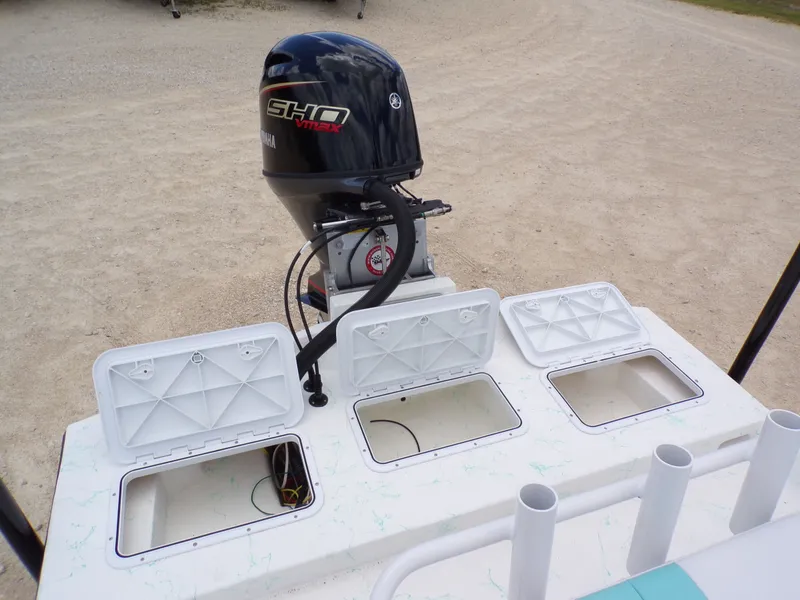 Slide: The Image of Shoalwater 19' Catamaran 2026 with Yamaha outboard motor. - 24