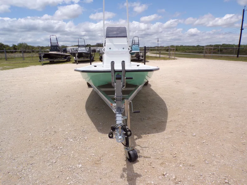 Slide: The Image of 2026 Shoalwater 19' Catamaran on trailer, sunny day. - 5