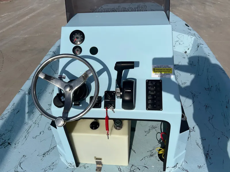 Slide: The Image of Control console of a 2026 Shoalwater 20' Catamaran. - 15