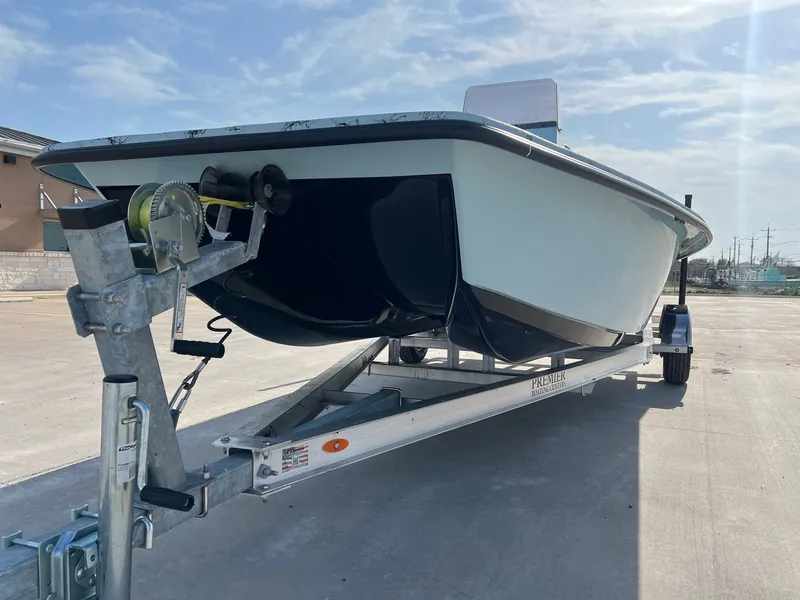 Slide: The Image of 2026 Shoalwater 20' Catamaran on trailer in daylight. - 5