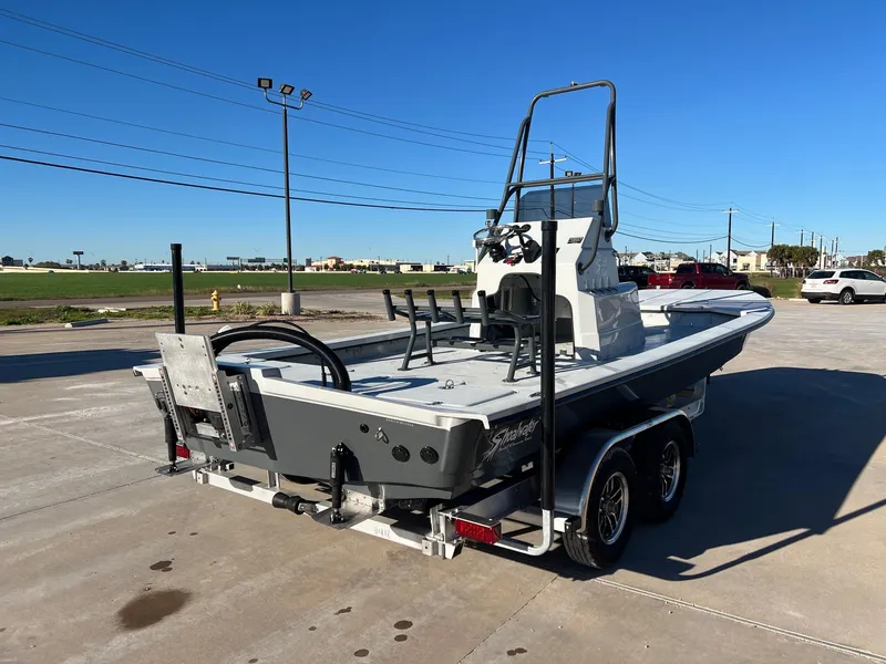 Slide: The Image of 2026 Shoalwater 23' Catamaran on trailer in sunny weather. - 9