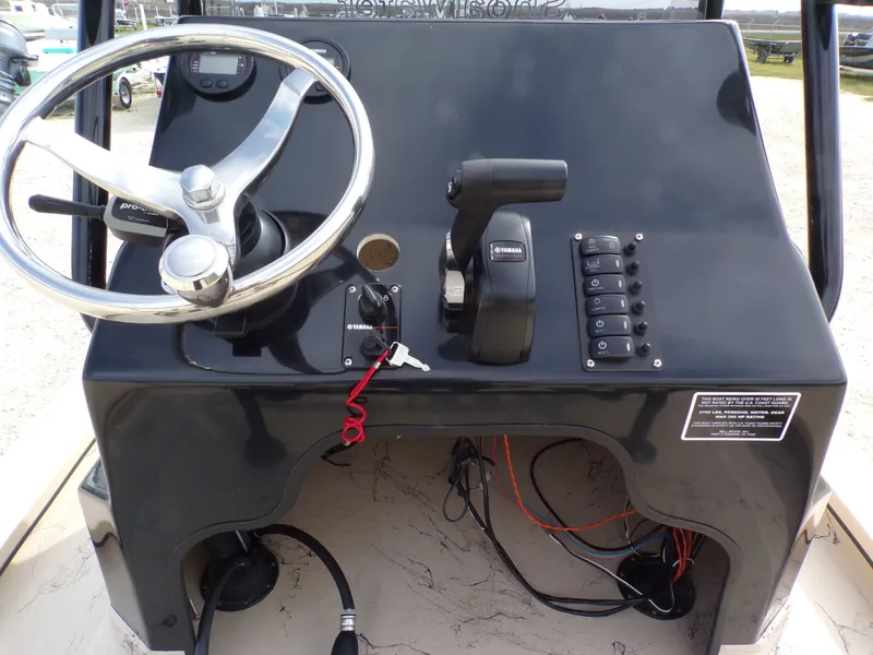 Slide: The Image of Control console of a 2026 Shoalwater 23' Catamaran. - 29