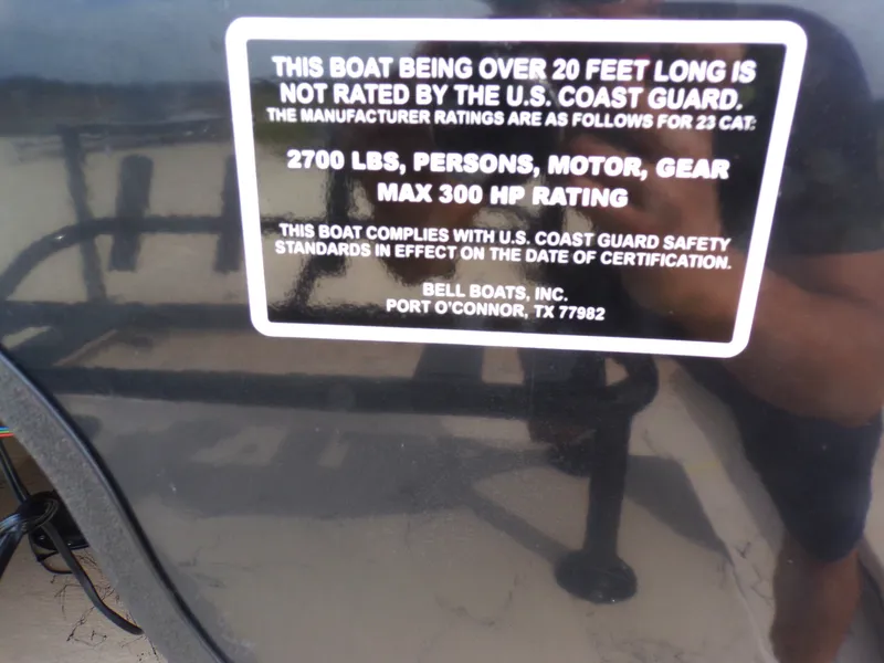 Slide: The Image of Safety label on Shoalwater 23' Catamaran, year 2026. - 31
