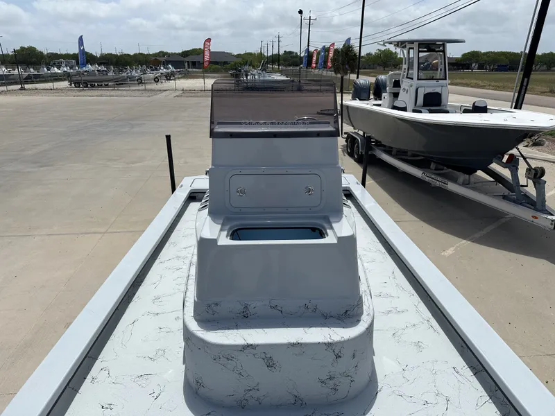Slide: The Image of 2026 Shoalwater 23' Catamaran on a parking lot. - 19