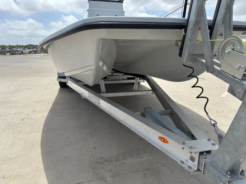 Slide: The Image of 2026 Shoalwater 23' Catamaran on trailer, side view. - 6