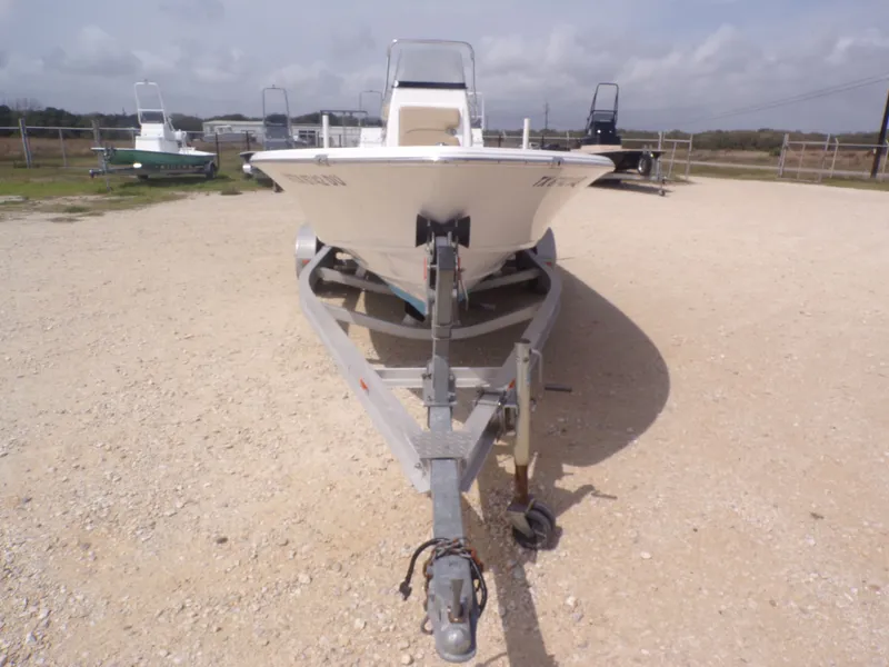 Slide: The Image of 2016 Sportsman 207 Masters boat on trailer, front view. - 14