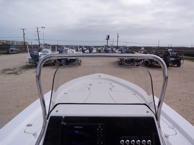 Slide: The Image of Interior view of a 2016 Sportsman 207 Masters boat on a parking lot. - 31