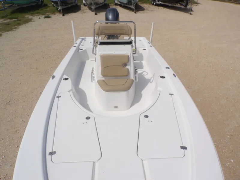 Slide: The Image of 2016 Sportsman 207 Masters boat parked on gravel lot. - 6