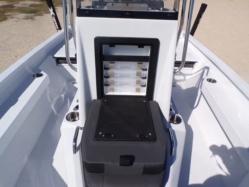 Slide: The Image of Interior view of Xpress H20B Bay boat, model 2026. - 14