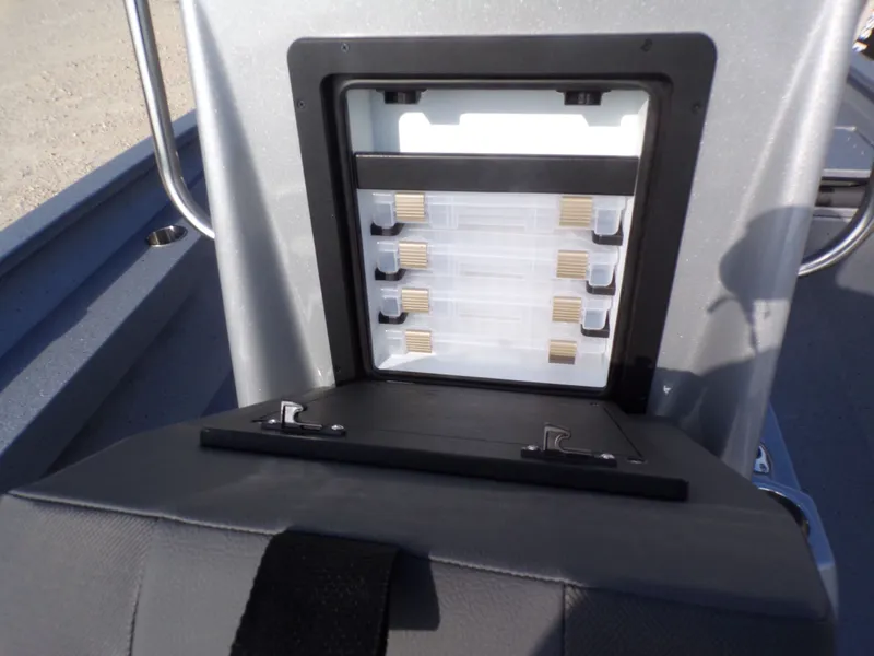 Slide: The Image of 2026 Xpress H20B Bay boat with integrated storage compartment. - 15