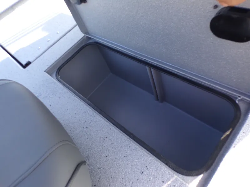 Slide: The Image of Storage compartment in Xpress H20B Bay boat, 2026 model. - 22