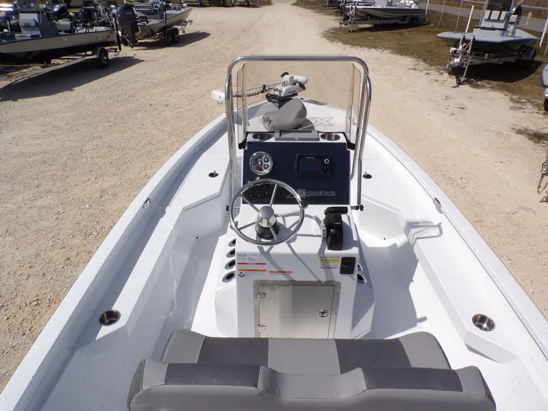 Slide: The Image of Interior view of Xpress H20B Bay boat, model 2025. - 18