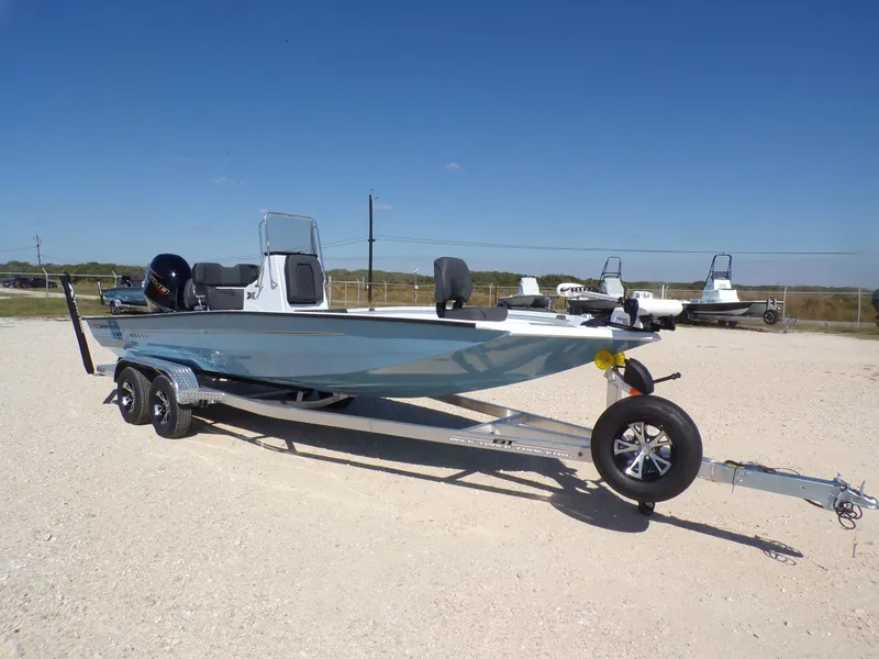 Slide: The Image of 2026 Xpress H22B Bay boat on trailer outdoors. - 6