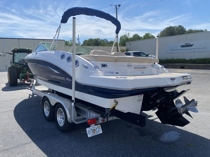 Slide: The Image of 2012 Chaparral 226 SSi boat on trailer, side view. - 11