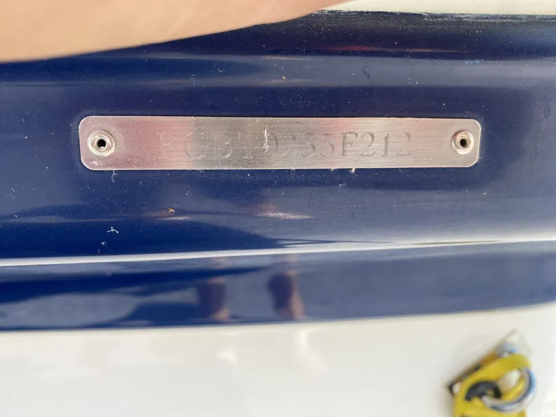 Slide: The Image of Serial number plate on a 2012 Chaparral 226 SSi boat. - 12