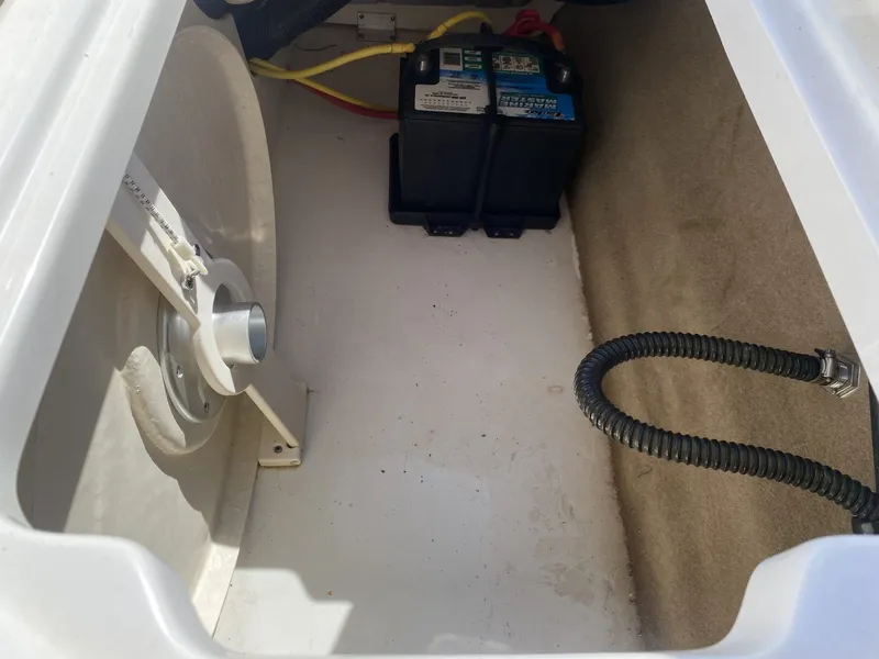 Slide: The Image of Battery compartment of 2012 Chaparral 226 SSi boat. - 17