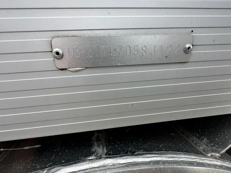 Slide: The Image of Serial number plate on a 2022 Bennington 23 LSR boat. - 3