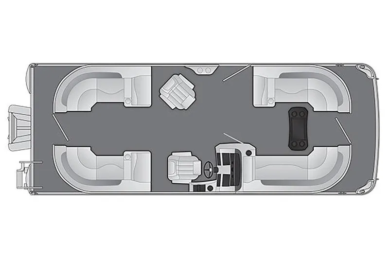 Slide: The Image of Floor plan of the 2022 Bennington 23 LSR pontoon boat. - 33