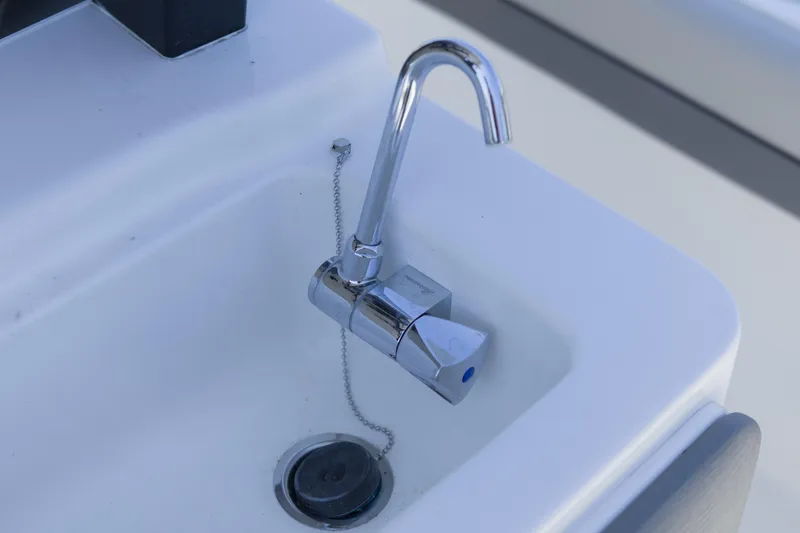 Slide: The Image of Chrome faucet and sink on 2026 Key West 249 FS boat. - 11