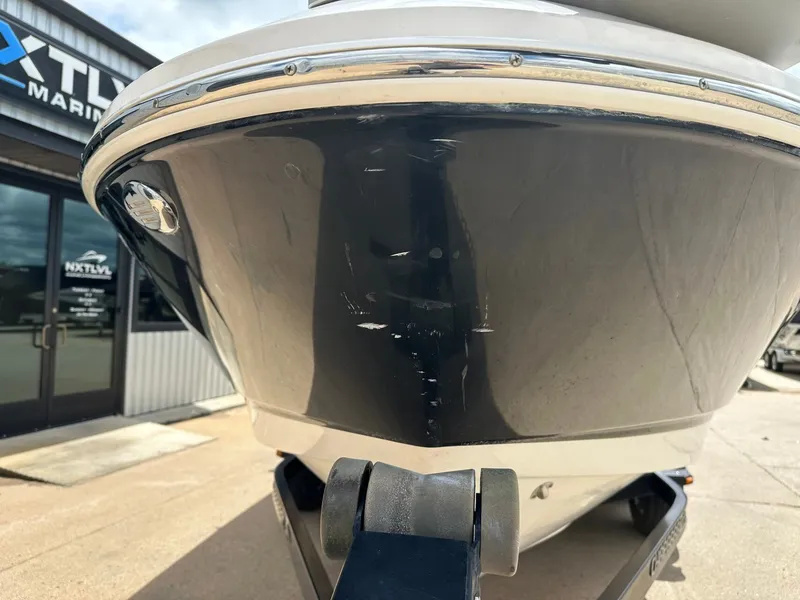 Slide: The Image of Close-up of Chaparral 210 H20 FISH & SKI boat hull, 2014 model. - 9