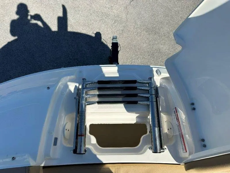 Slide: The Image of 2019 Sea Ray SDX 250 boat with retractable swim ladder. - 23