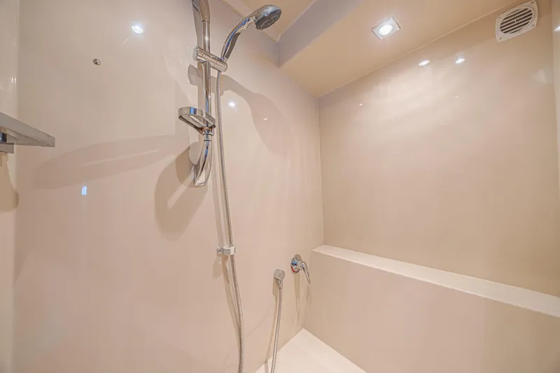 Slide: The Image of Luxurious shower area in 2012 Cruisers Yachts 48 Cantius, featuring modern fixtures. - 42