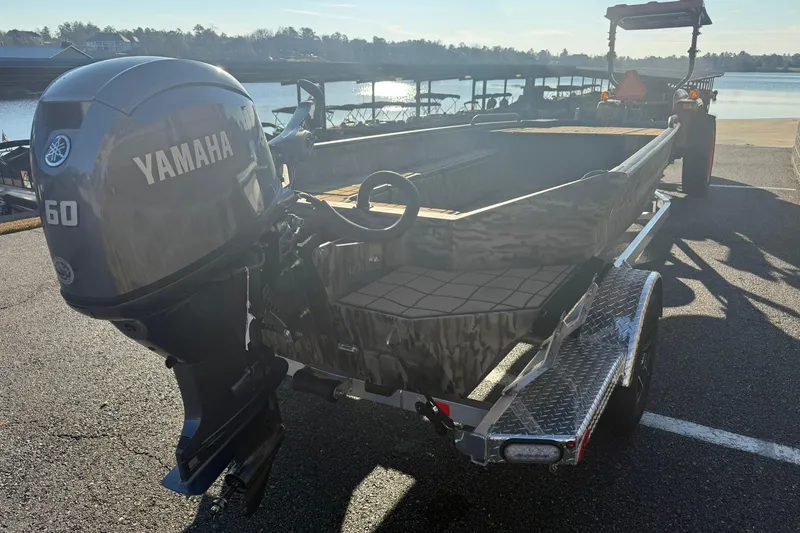 Slide: The Image of 2026 Excel 1751 Shallow Water F4 boat with Yamaha 60 engine at lakeside. - 3