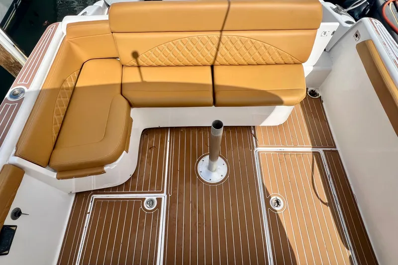 Slide: The Image of Luxurious tan seating on 2011 Deep Impact 36 Open boat deck. - 30
