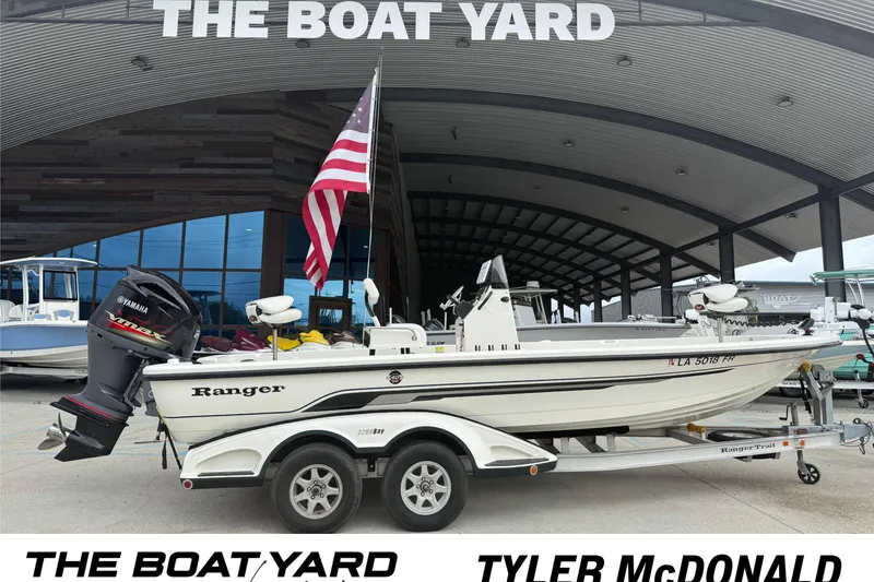 Slide: The Image of 2007 Ranger 2200 Bay Ranger boat on trailer at The Boat Yard dealership. - 12