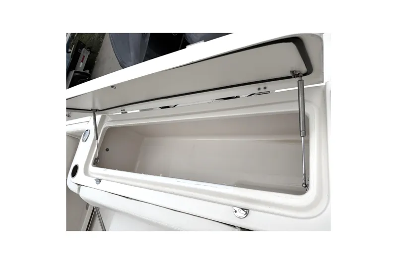 Slide: The Image of Open storage compartment on a 2018 Grady-White Canyon 306 boat. - 17