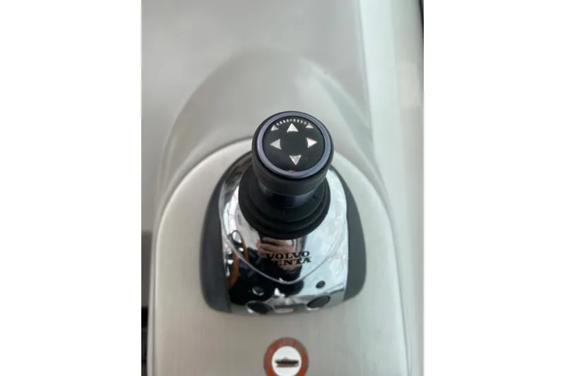 Slide: The Image of Joystick control on a 2007 Formula 40 Performance Cruiser, featuring Volvo Penta branding. - 8