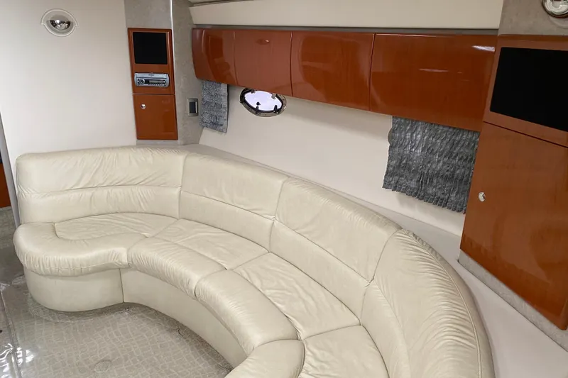 Slide: The Image of Luxurious interior of a 2007 Formula 40 Performance Cruiser with cream leather seating. - 9