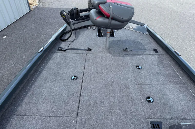 Slide: The Image of 2024 Ranger RT188P boat deck with seating and storage compartments. - 10