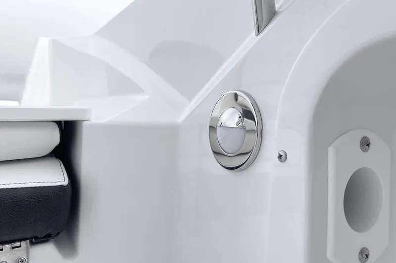 Slide: The Image of Close-up of 2026 Stingray 236 CC boat interior detail. - 2