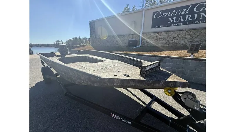 Slide: The Image of 2026 Excel Boats Tomahawk 183 on trailer at Central Georgia Marina. - 2