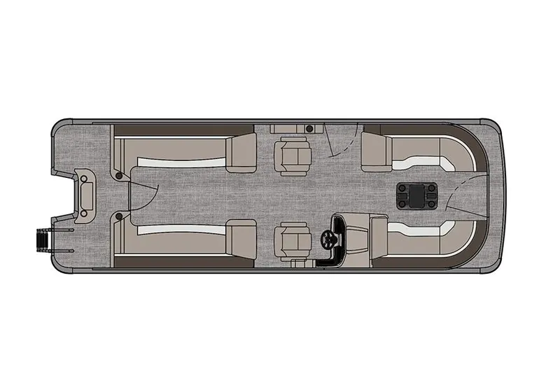 Slide: The Image of Manufacturer Provided Image: Top view of 2022 Tahoe Pontoon Cascade Quad Lounger boat layout. - 11