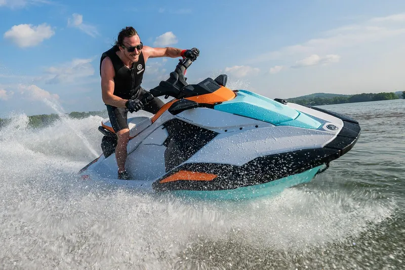 Slide: The Image of Manufacturer Provided Image: Person riding 2026 Yamaha WaveRunner JetBlaster LTD on a sunny day. - 10
