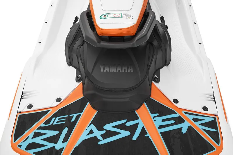 Slide: The Image of Manufacturer Provided Image: 2026 Yamaha WaveRunner JetBlaster LTD, top view, showcasing vibrant design and branding. - 17