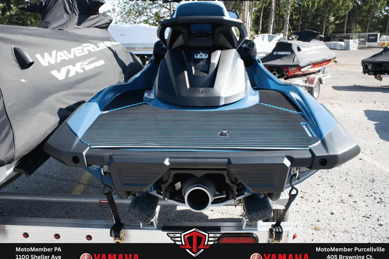 Slide: The Image of 2026 Yamaha WaveRunner VX Cruiser on trailer, rear view, outdoors. - 5