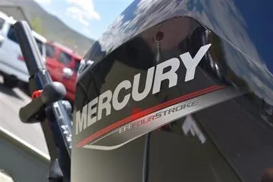 Slide: The Image of 2024 Lowe L1648M Aura Jon boat with Mercury EFI FourStroke engine. - 7