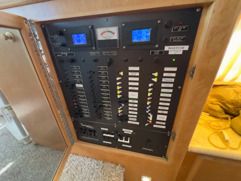 Slide: The Image of Electrical control panel of a 1999 Navigator 5300. - 45