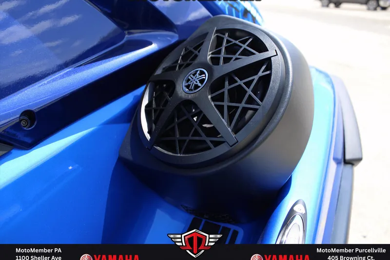 Slide: The Image of 2026 Yamaha WaveRunner VX Limited HO with sleek blue design and premium speaker system. - 9