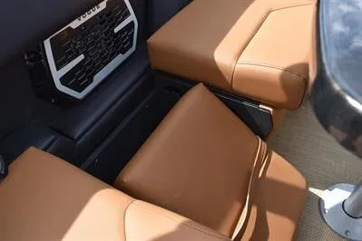 Slide: The Image of 2026 Princecraft Vouge 25 RL boat interior with tan leather seating and modern design. - 28