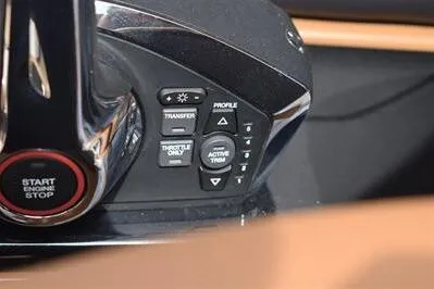Slide: The Image of Control panel of 2026 Princecraft Vouge 25 RL boat with start button and settings. - 38