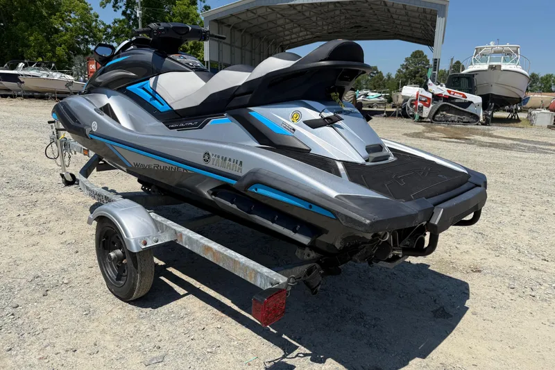 Slide: The Image of 2020 Yamaha WaveRunner FX Cruiser HO on trailer in outdoor setting. - 11