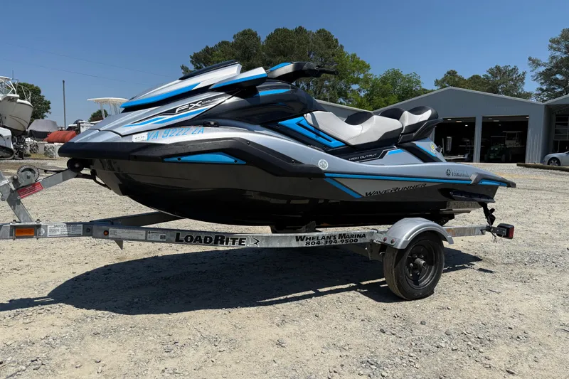 Slide: The Image of 2020 Yamaha WaveRunner FX Cruiser HO on trailer in outdoor setting. - 9